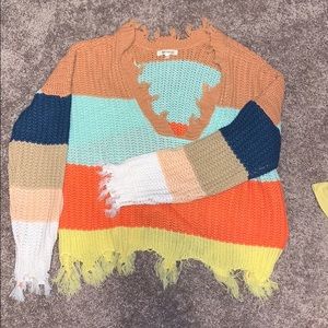 Color block sweater